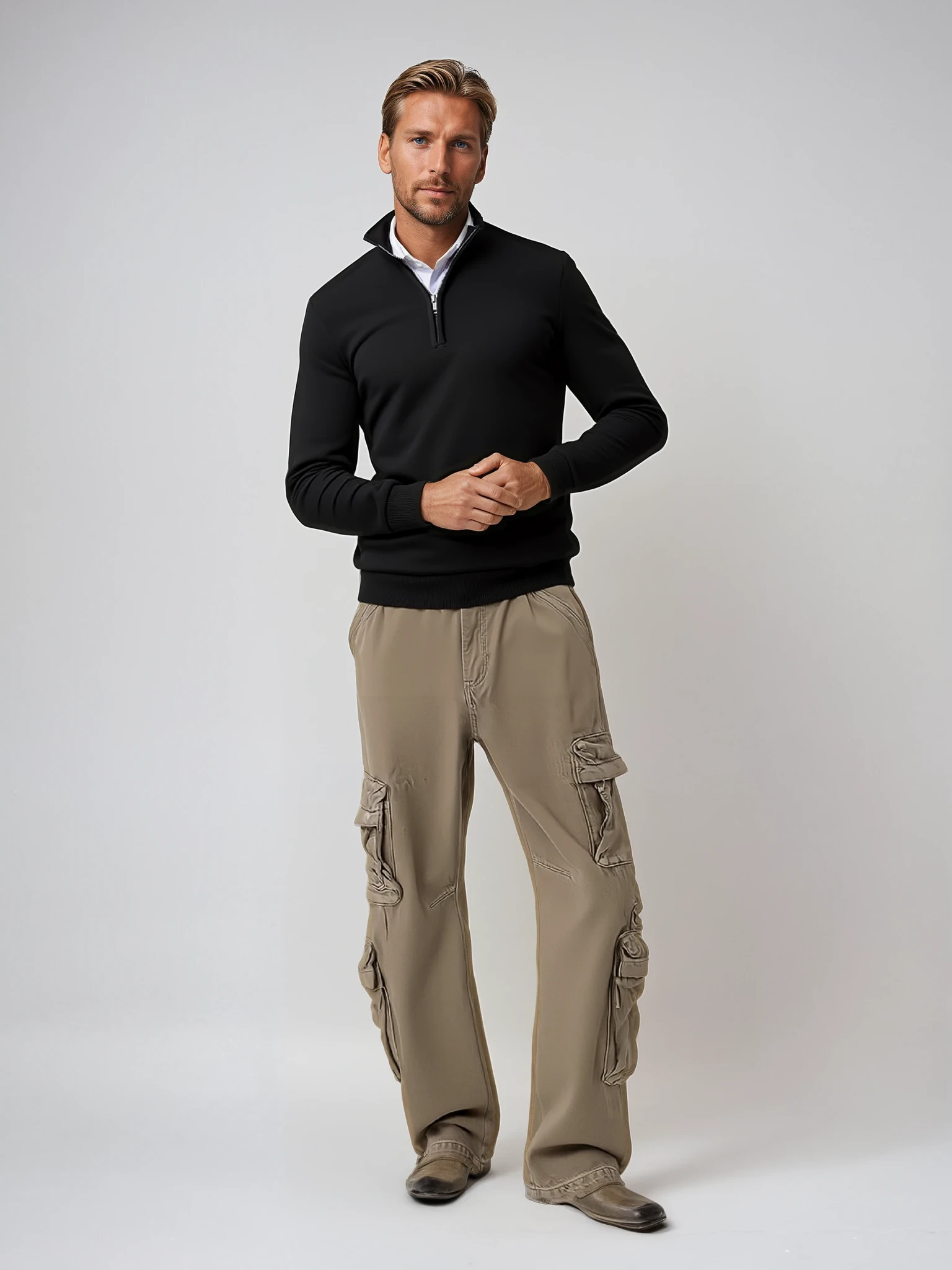 Men's Stylish Half-Zip Sweater | Casual