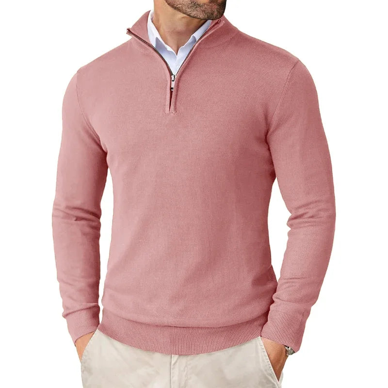 Men's Stylish Half-Zip Sweater | Casual