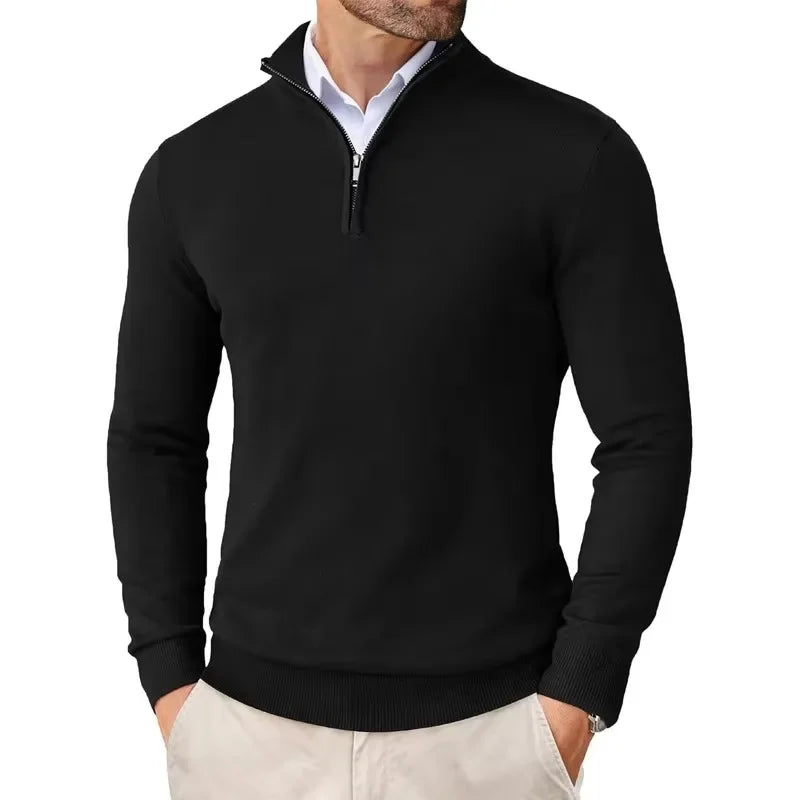 Men's Stylish Half-Zip Sweater | Casual