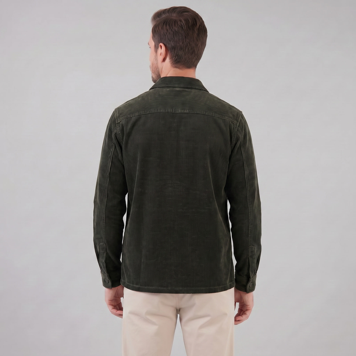 Men's Corduroy Overshirt Button-Up Shacket Relaxed Fit Casual Layering Everyday Smart-Casual Vintage Thatcher