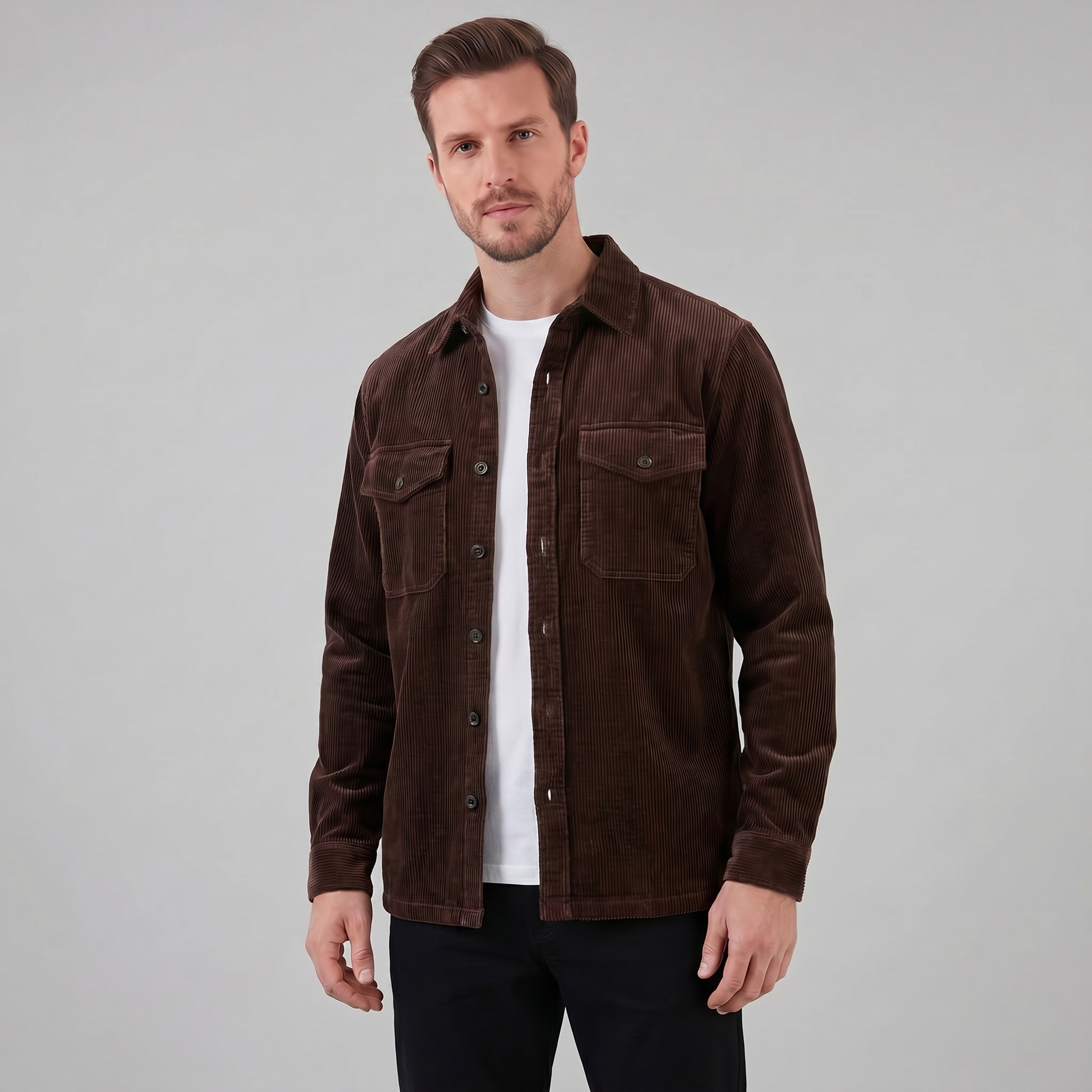 Men's Stylish Corduroy Overshirt | Casual