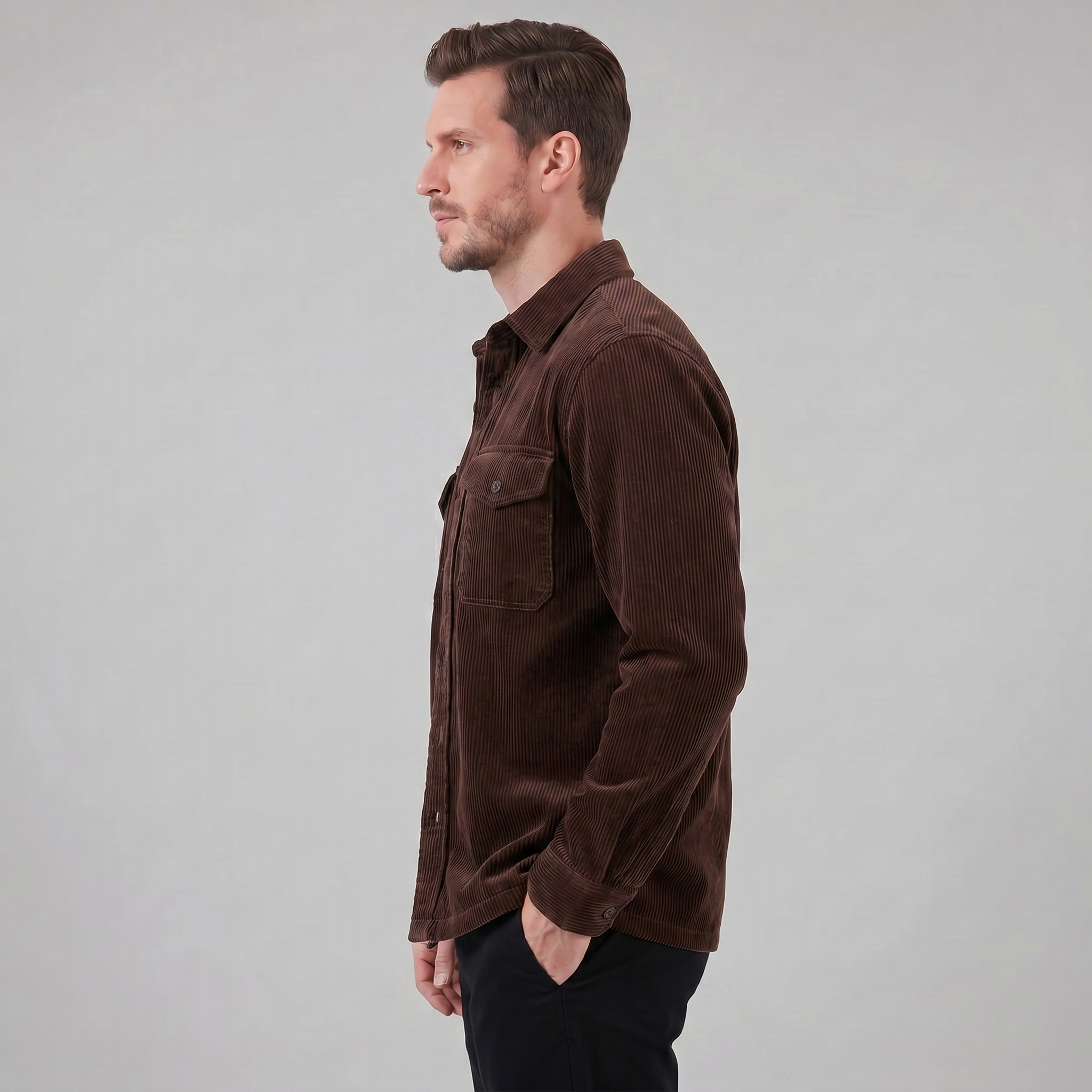 Men's Stylish Corduroy Overshirt | Casual