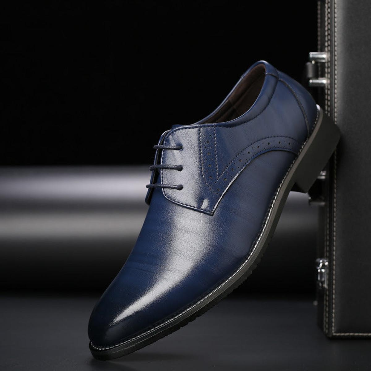 Men's Formal Shoes Lace-Up Derby Round Toe Classic Smart-Casual Office Business Wedding Everyday Leather Look