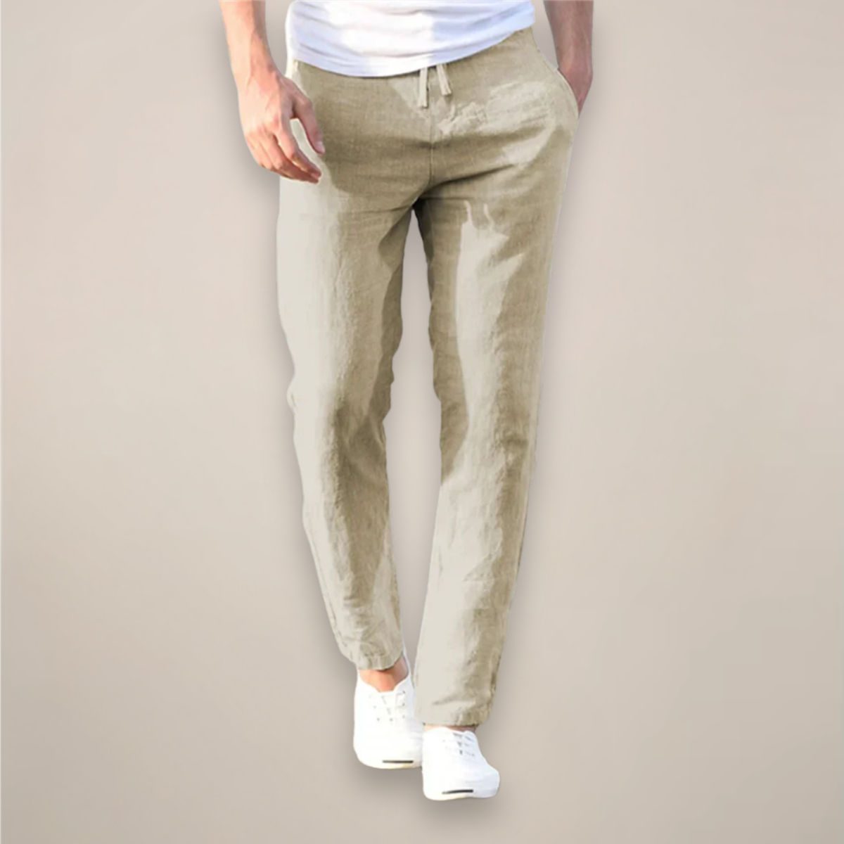 Men’s Linen Tapered Trousers