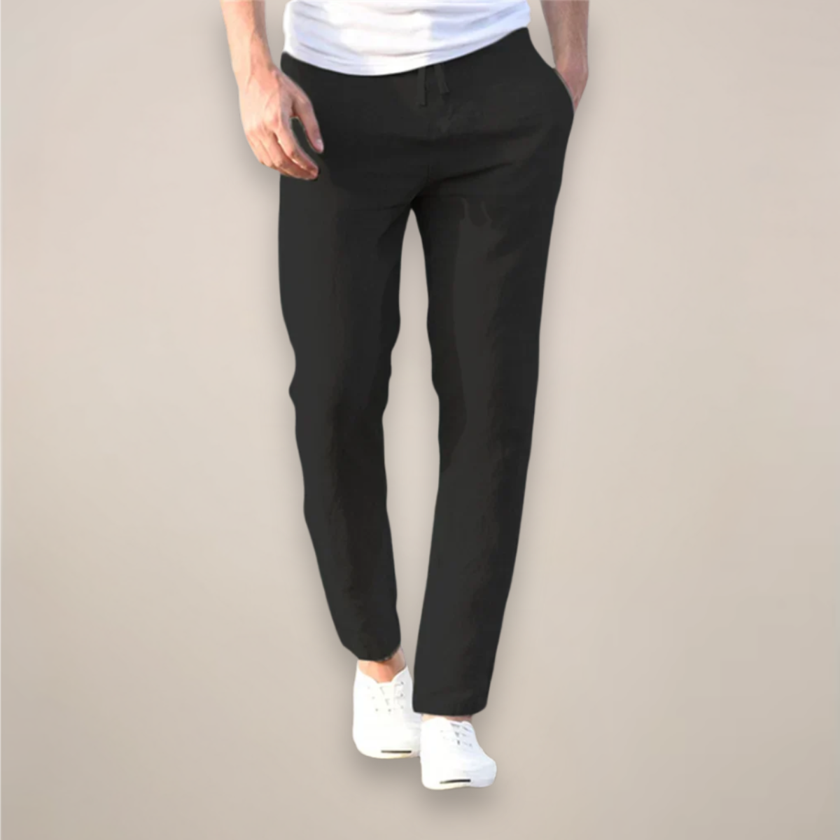 Men’s Linen Tapered Trousers