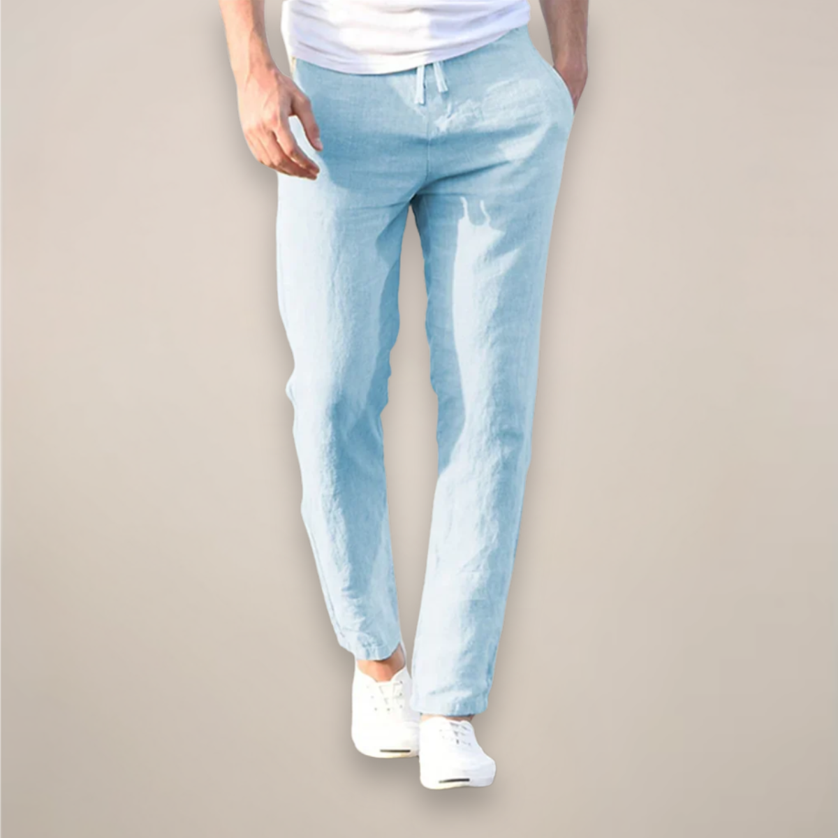 Men’s Linen Tapered Trousers