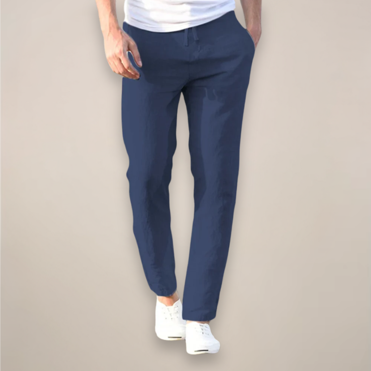 Men’s Linen Tapered Trousers