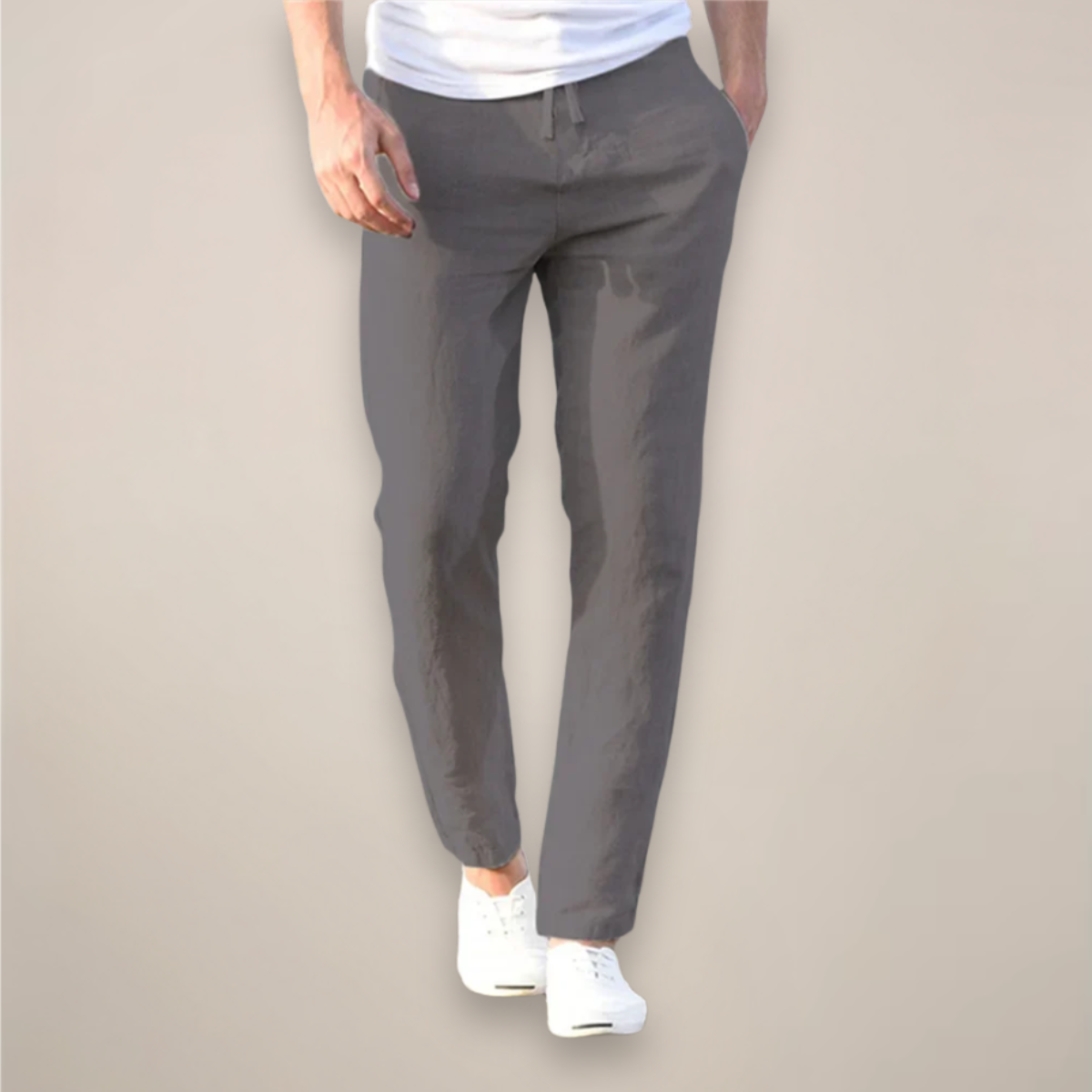 Men’s Linen Tapered Trousers