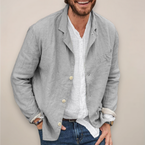 Men's Casual Blazer Single-Breasted Slim Fit Tailored Smart-Casual Office Business Formal Everyday Modern Percival