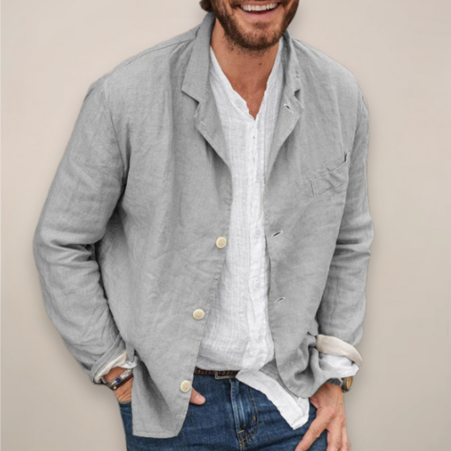 Men's Casual Blazer Single-Breasted Slim Fit Tailored Smart-Casual Office Business Formal Everyday Modern Percival