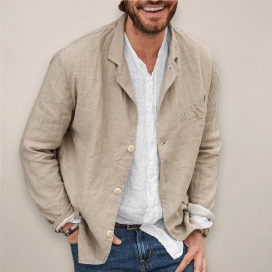 Men's Casual Blazer Single-Breasted Slim Fit Tailored Smart-Casual Office Business Formal Everyday Modern Percival