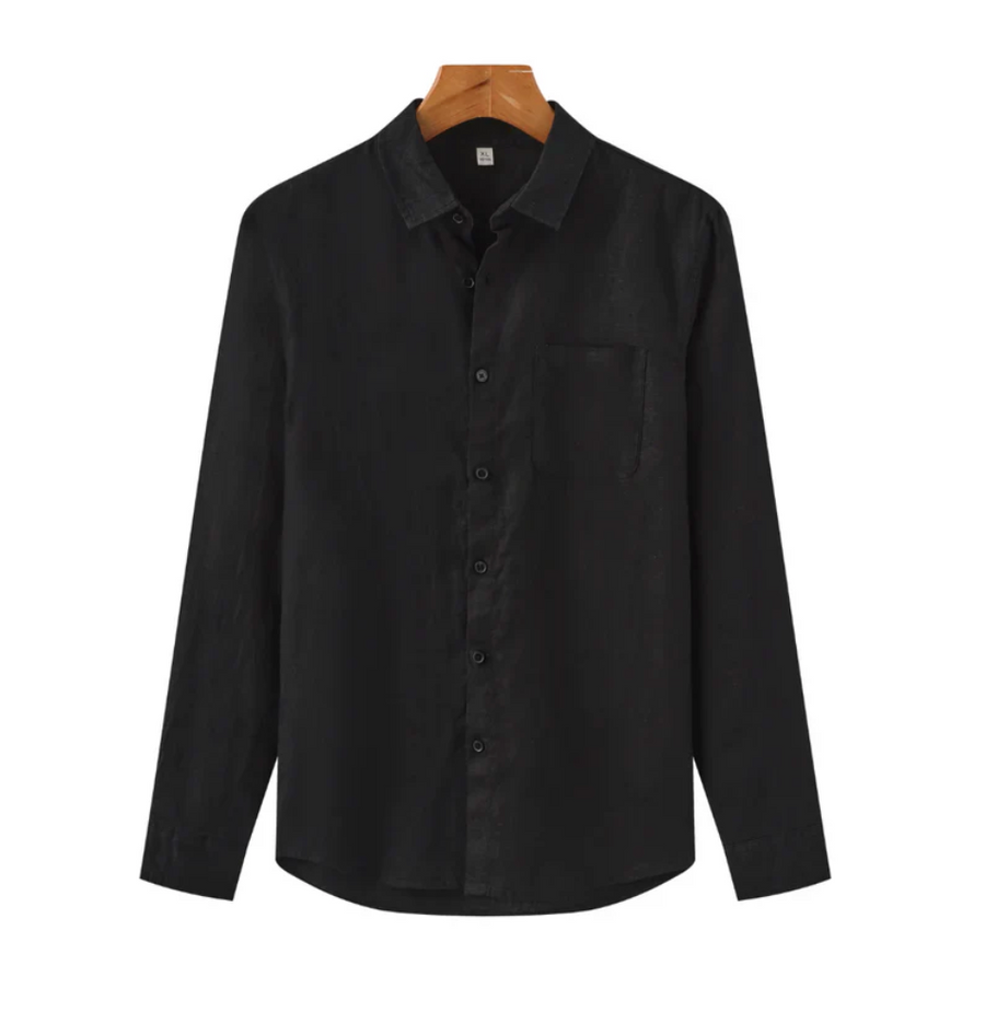 Men's Casual Shirt Long-Sleeve Button-Up Collared Smart-Casual Office Everyday Relaxed Fit Versatile Timeless Corley