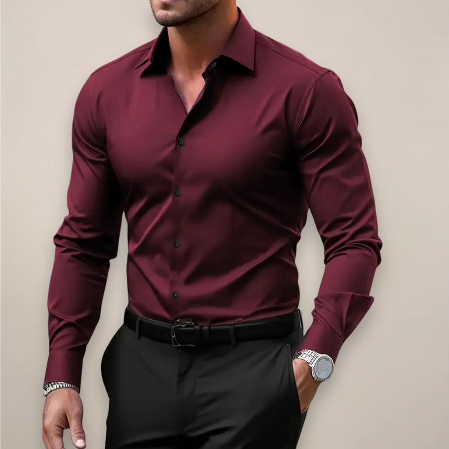 Men's Casual Shirt Slim Fit Button-Up Collared Smart-Casual Office Holiday Everyday Spring Relaxed Versatile