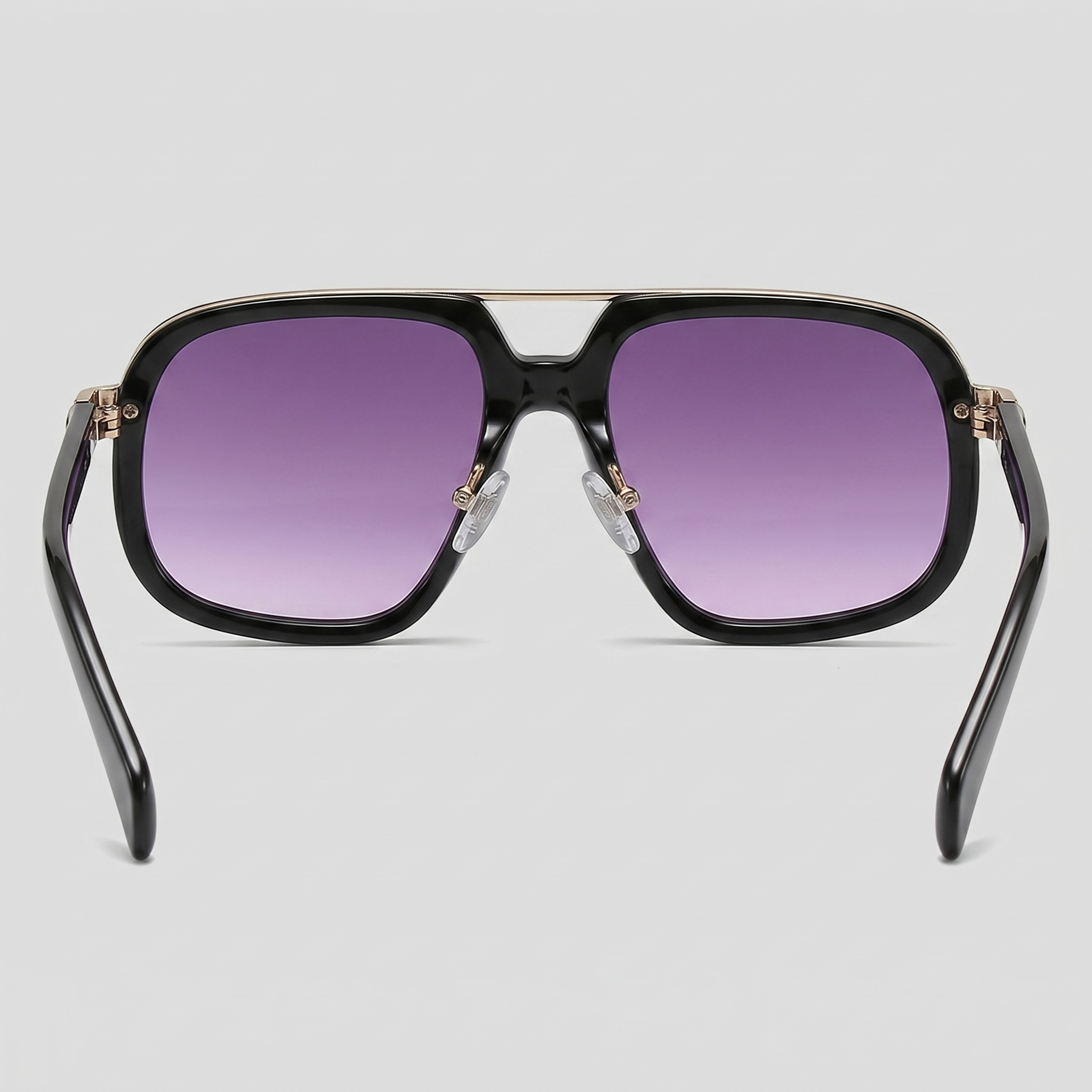 Men’s Stylish Square Double-Bridge Sunglasses | Trendy