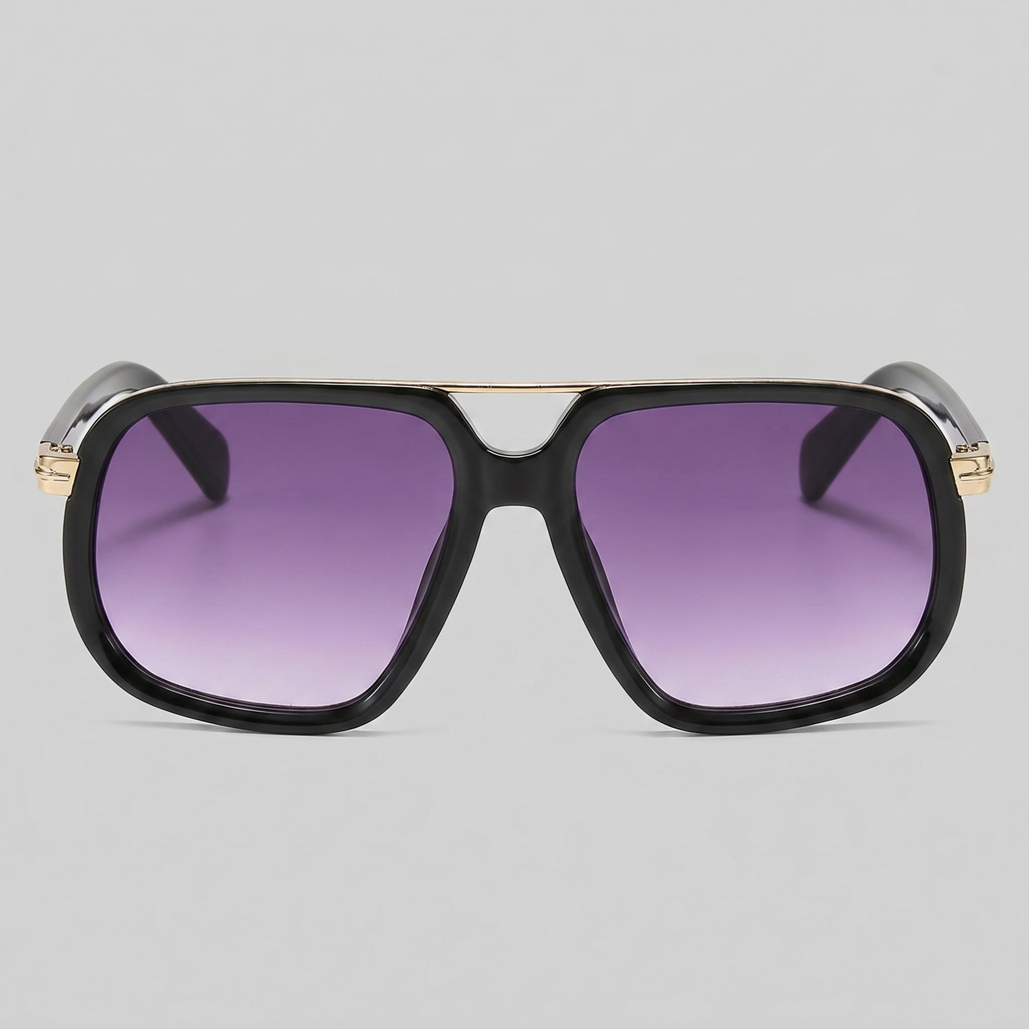 Men’s Stylish Square Double-Bridge Sunglasses | Trendy