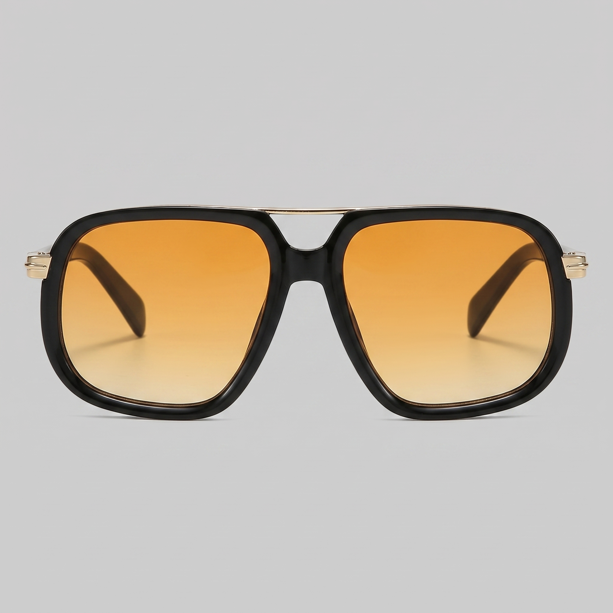 Men’s Stylish Square Double-Bridge Sunglasses | Trendy