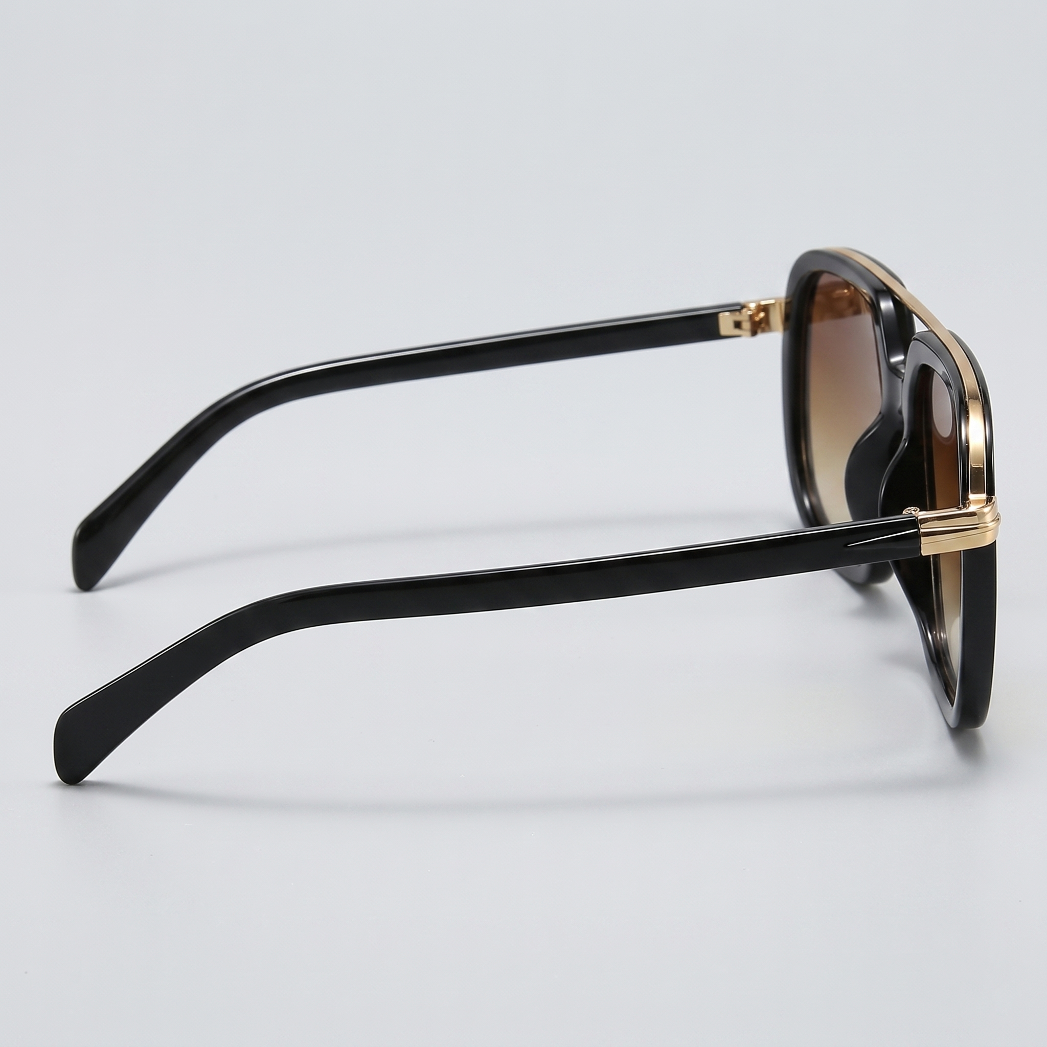 Men’s Stylish Square Double-Bridge Sunglasses | Trendy