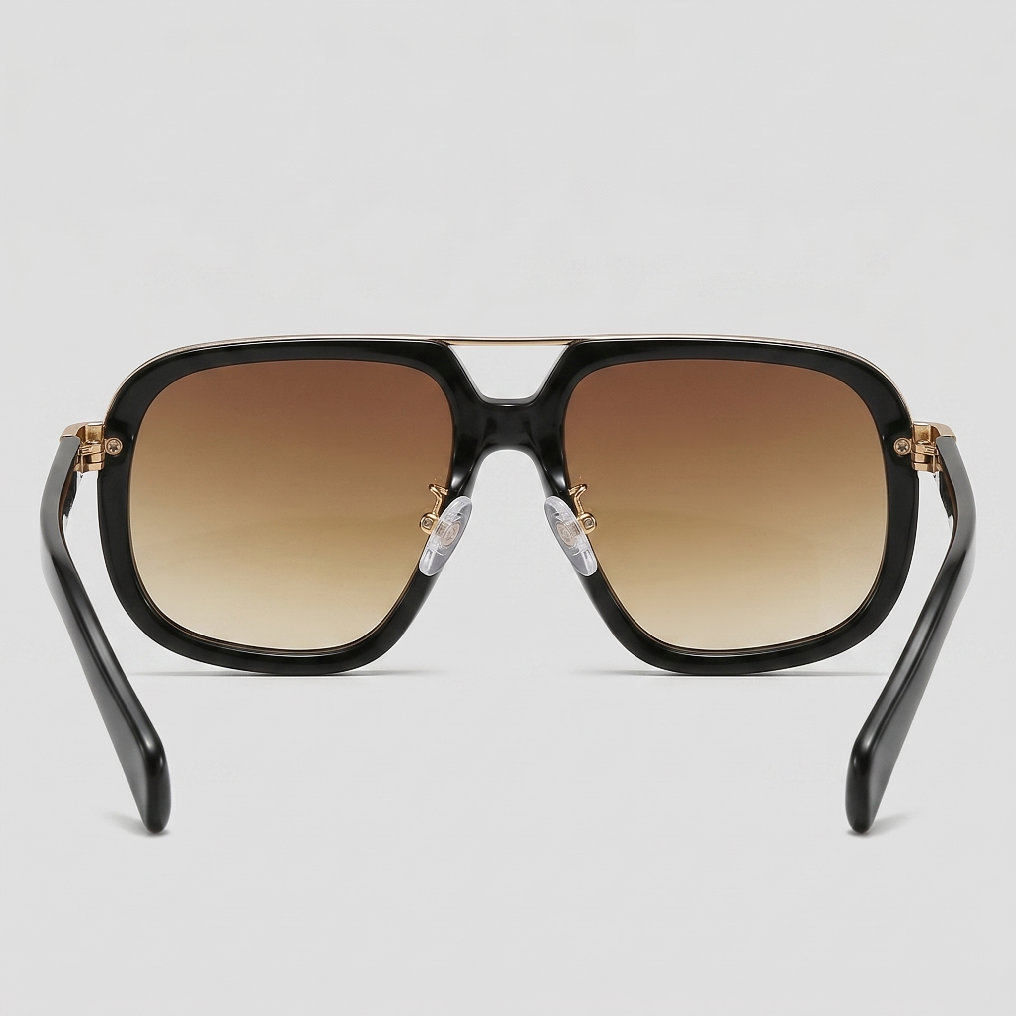 Men’s Stylish Square Double-Bridge Sunglasses | Trendy