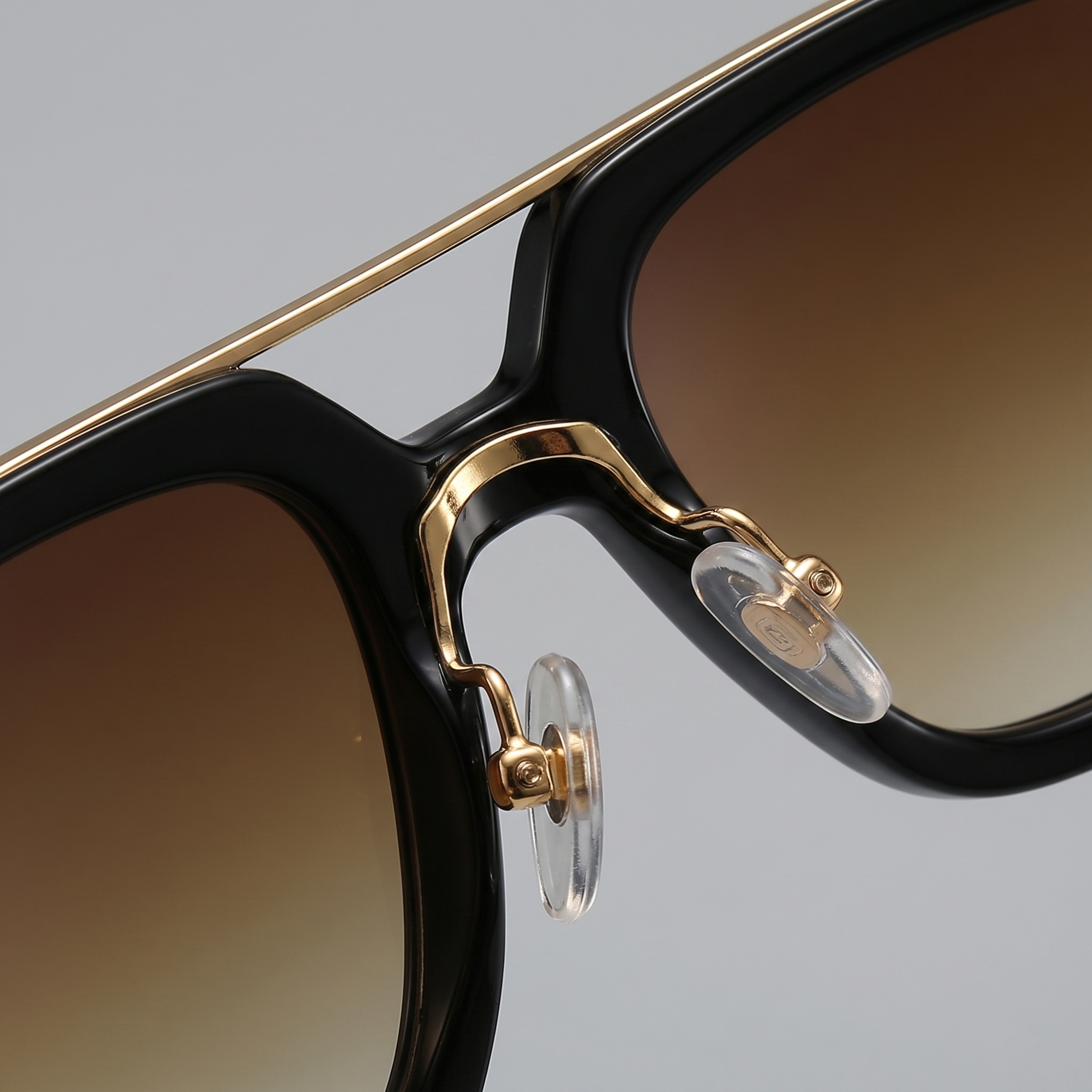 Men’s Stylish Square Double-Bridge Sunglasses | Trendy