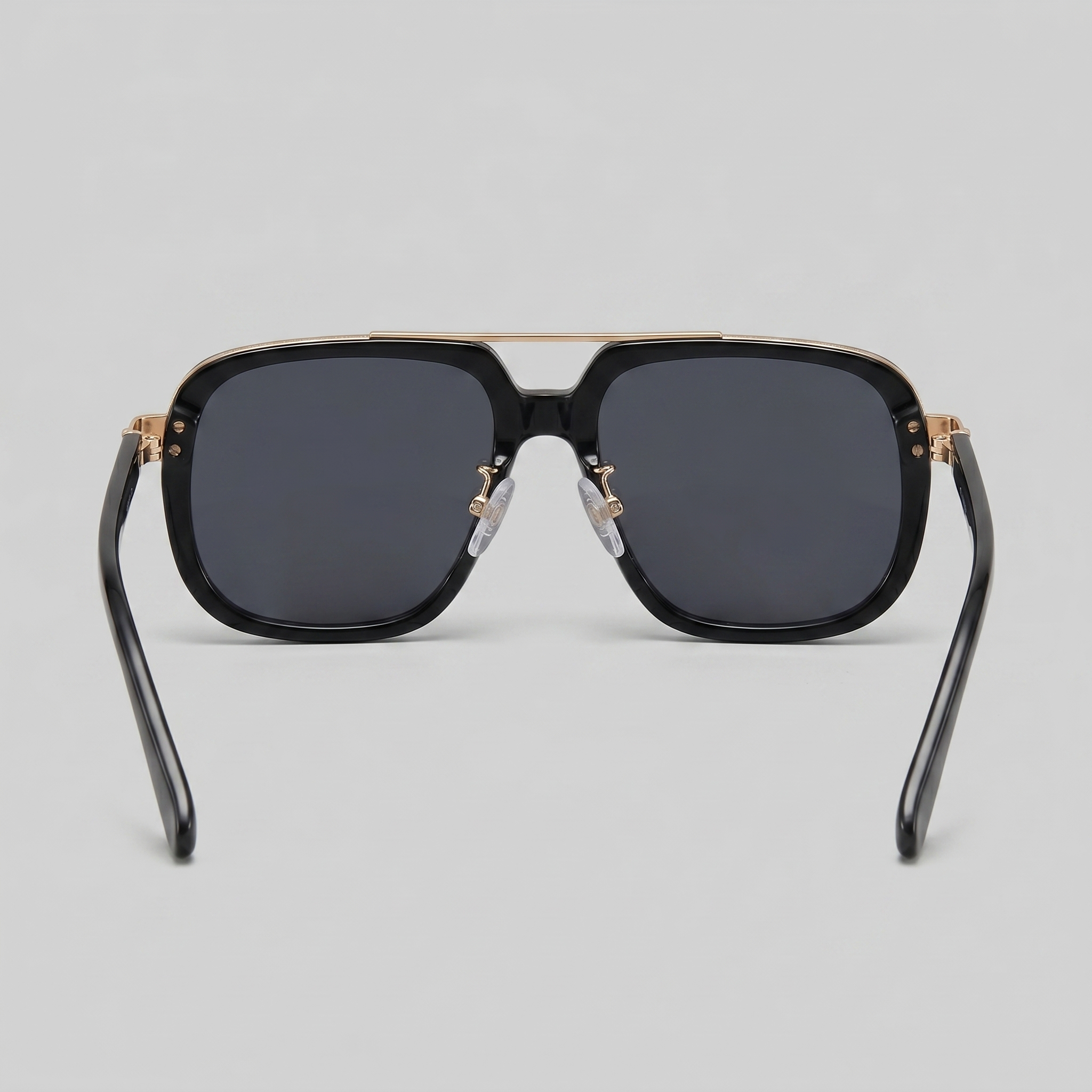 Men’s Stylish Square Double-Bridge Sunglasses | Trendy