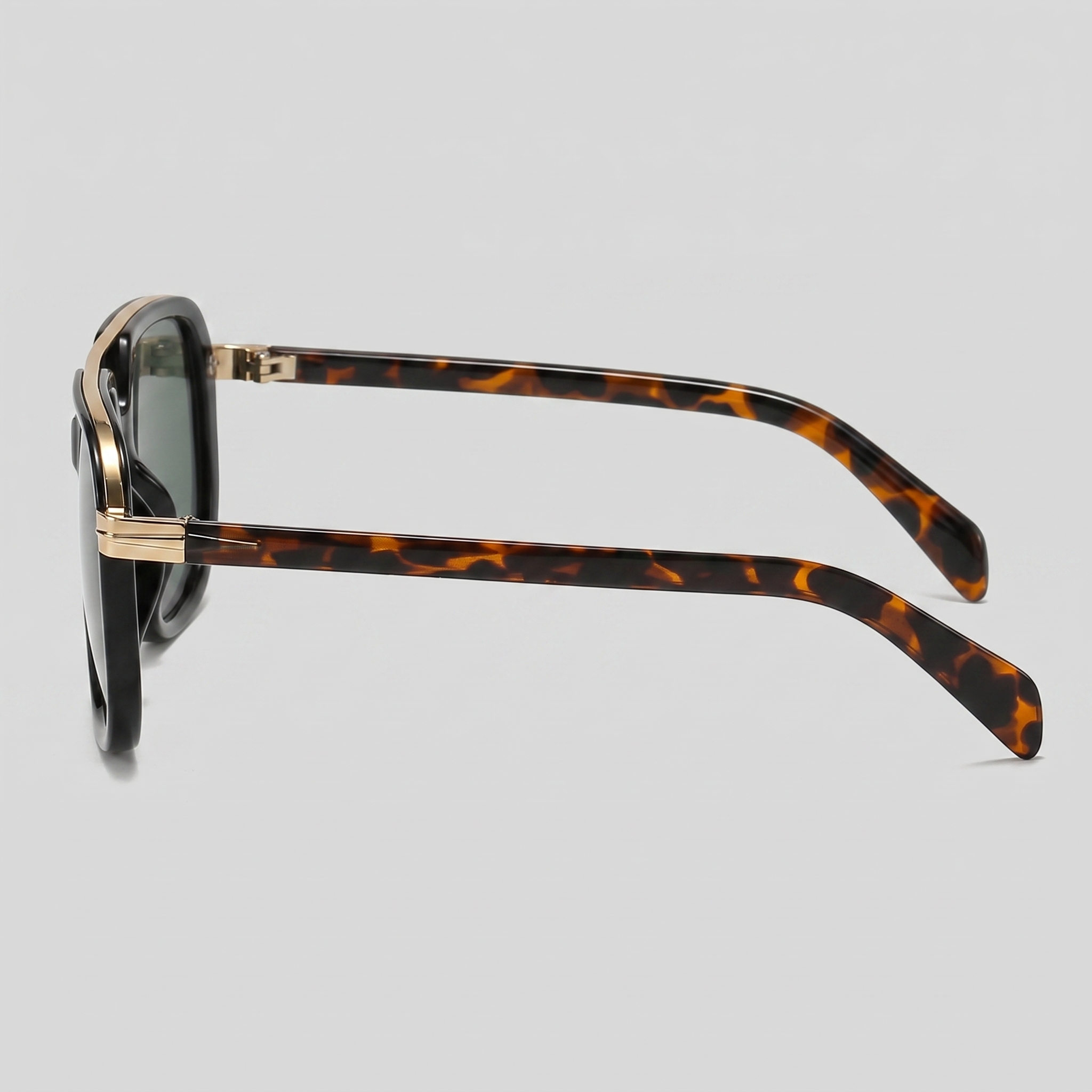 Men’s Stylish Square Double-Bridge Sunglasses | Trendy