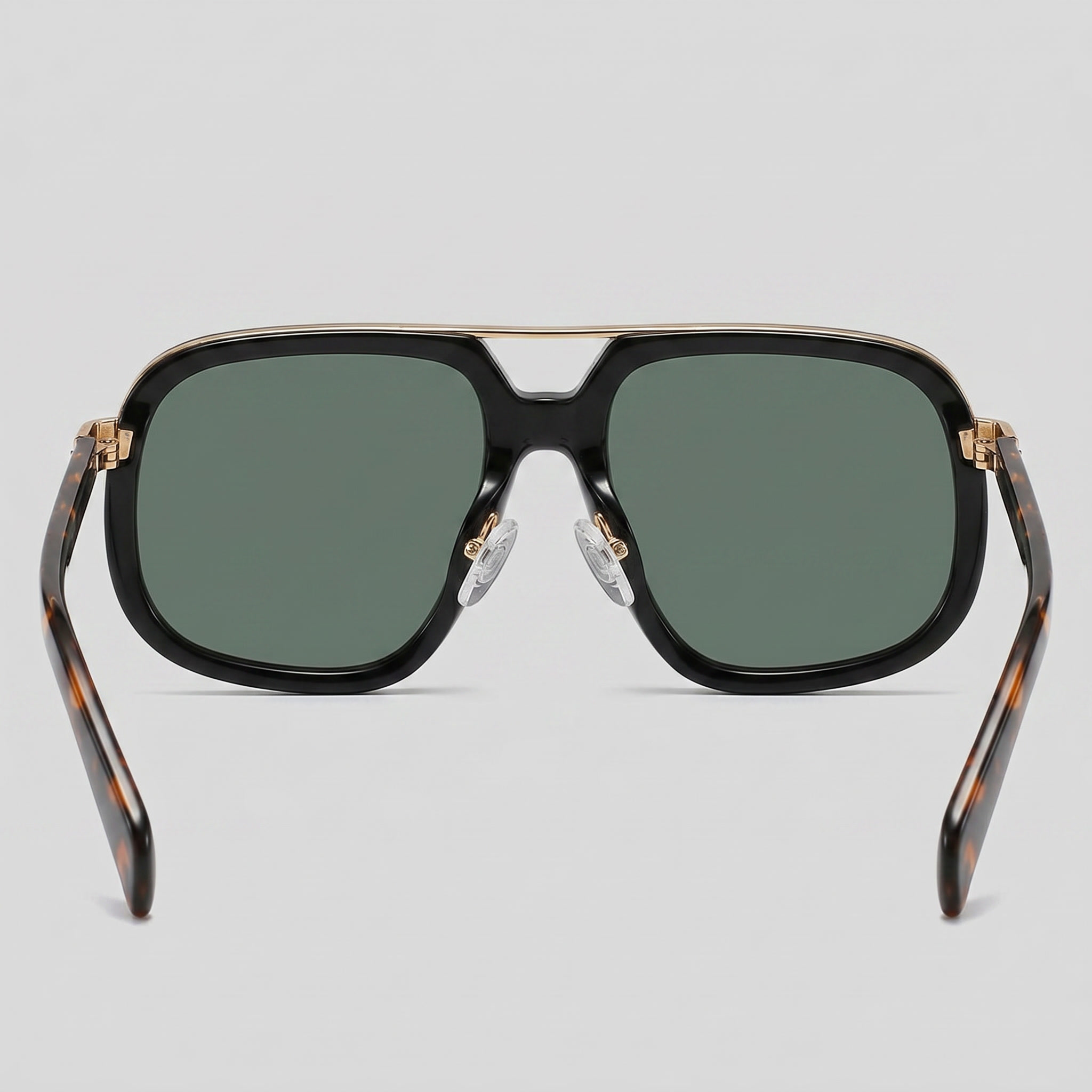 Men’s Stylish Square Double-Bridge Sunglasses | Trendy