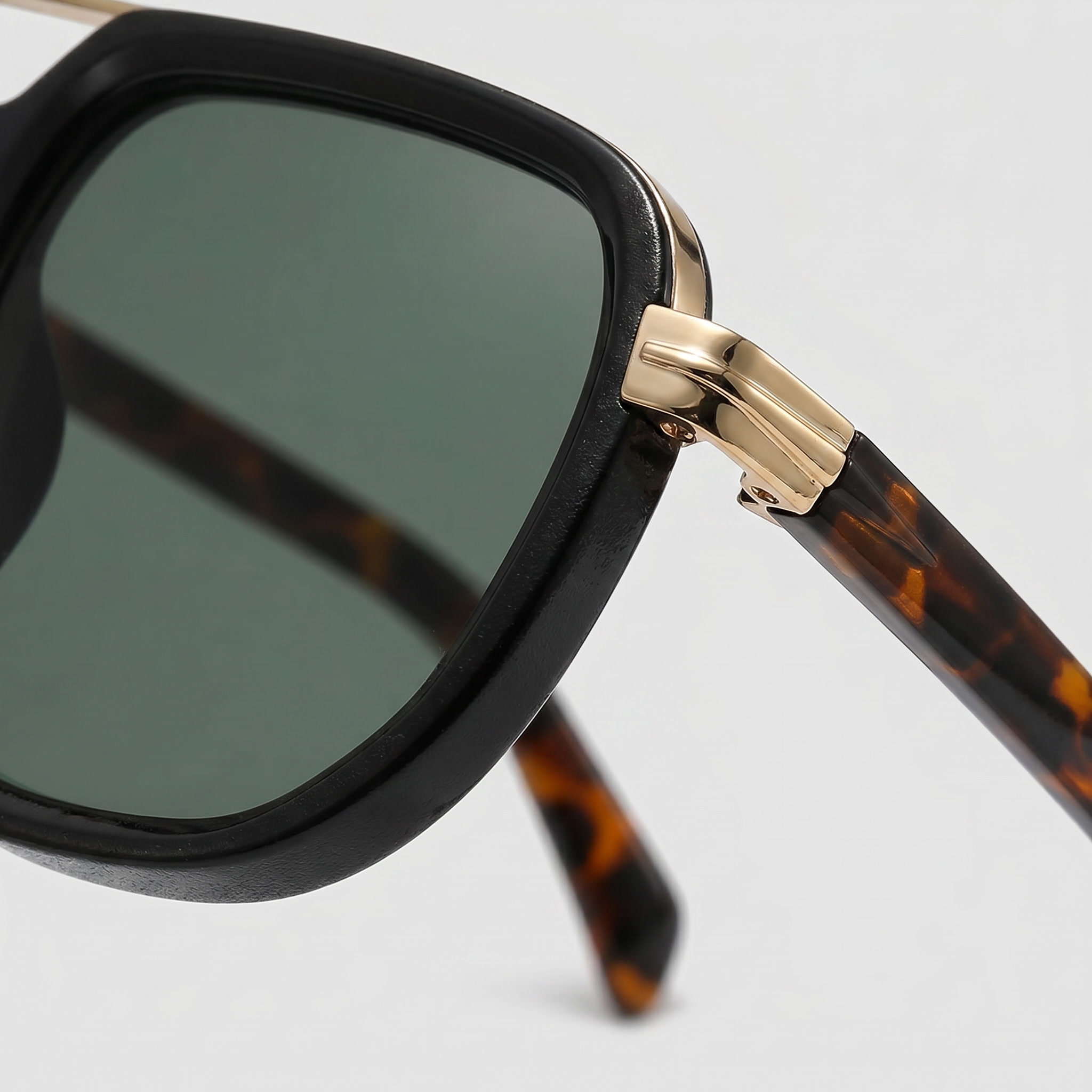 Men’s Stylish Square Double-Bridge Sunglasses | Trendy