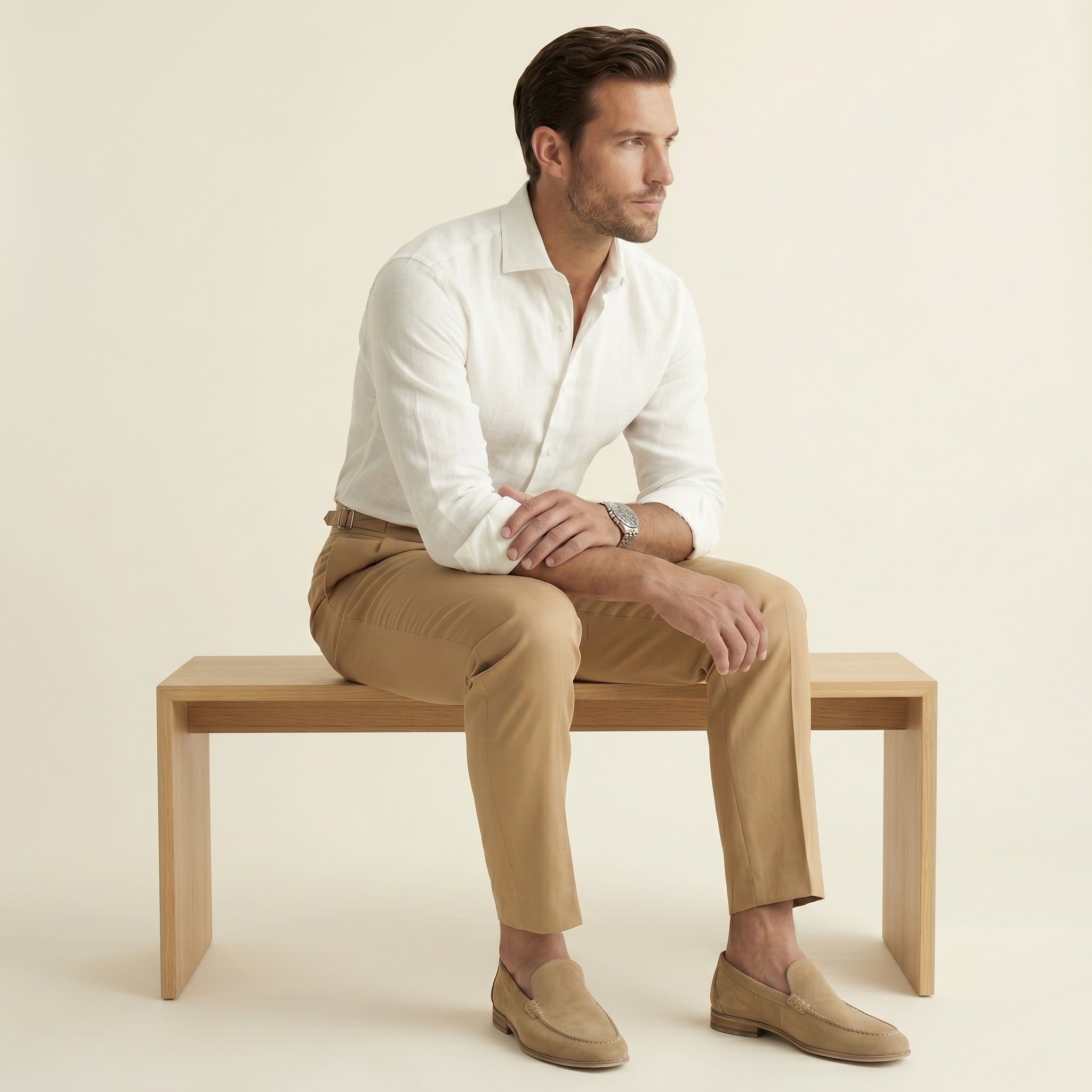 Men's Stylish High-Waist Trousers | Tailored