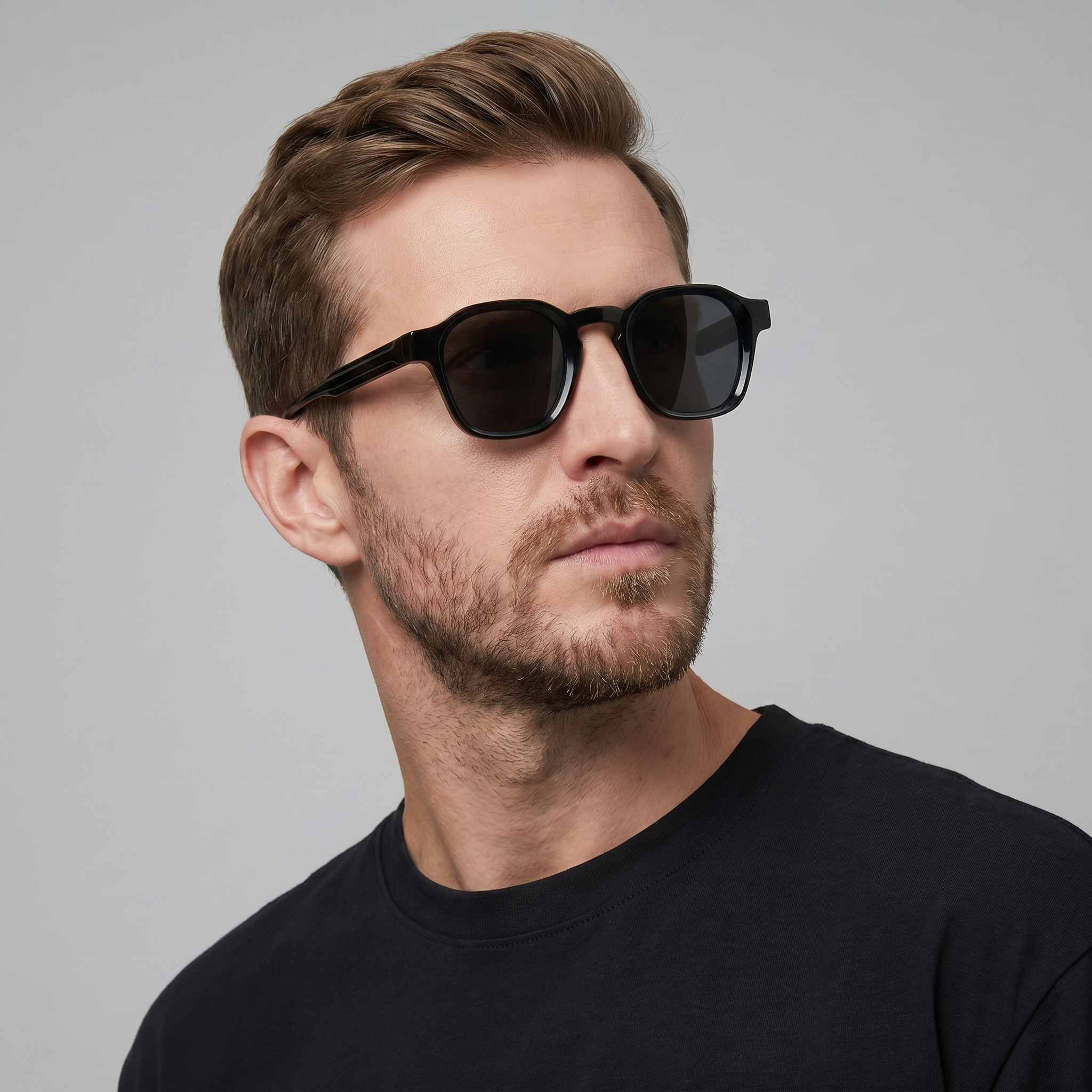 Men’s Retro Square Sunglasses | Dark Lenses