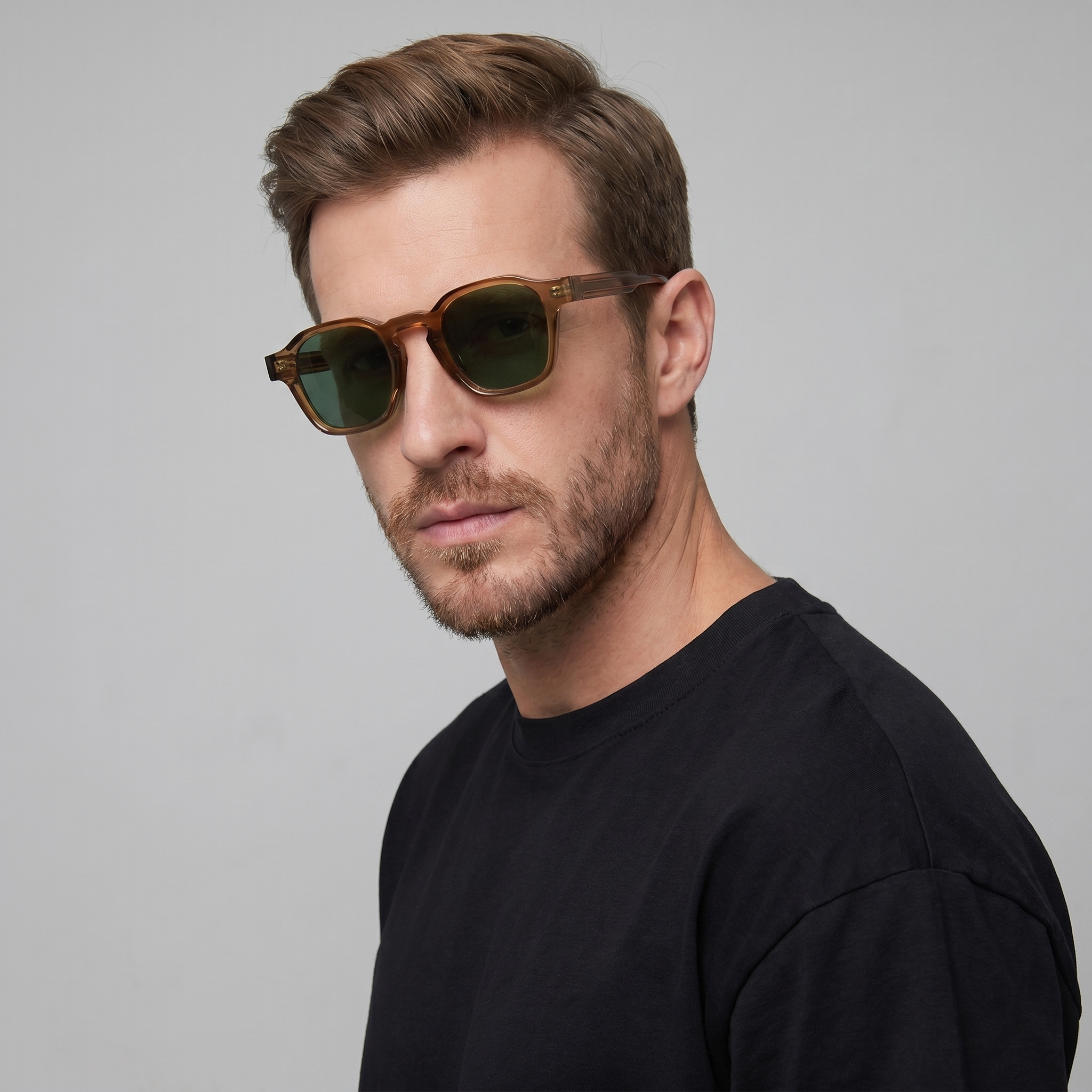Men’s Retro Square Sunglasses | Dark Lenses