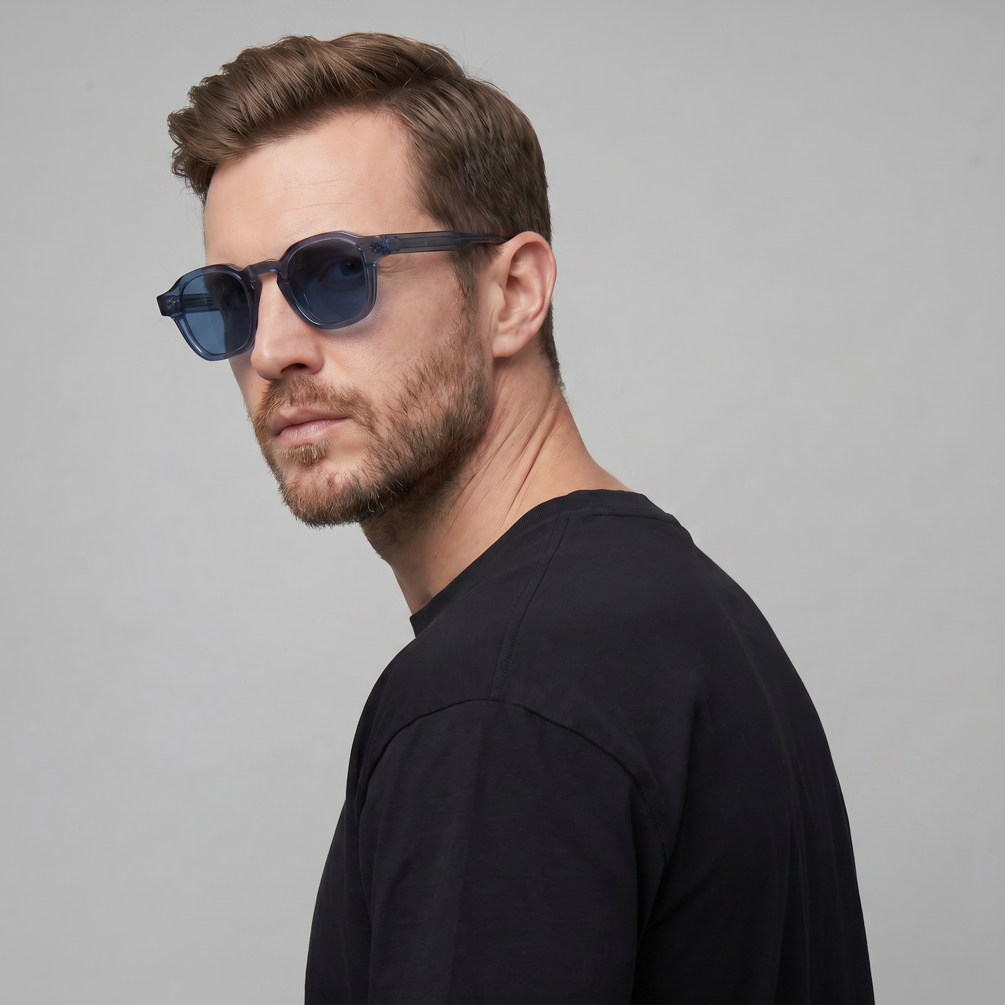 Men’s Retro Square Sunglasses | Dark Lenses