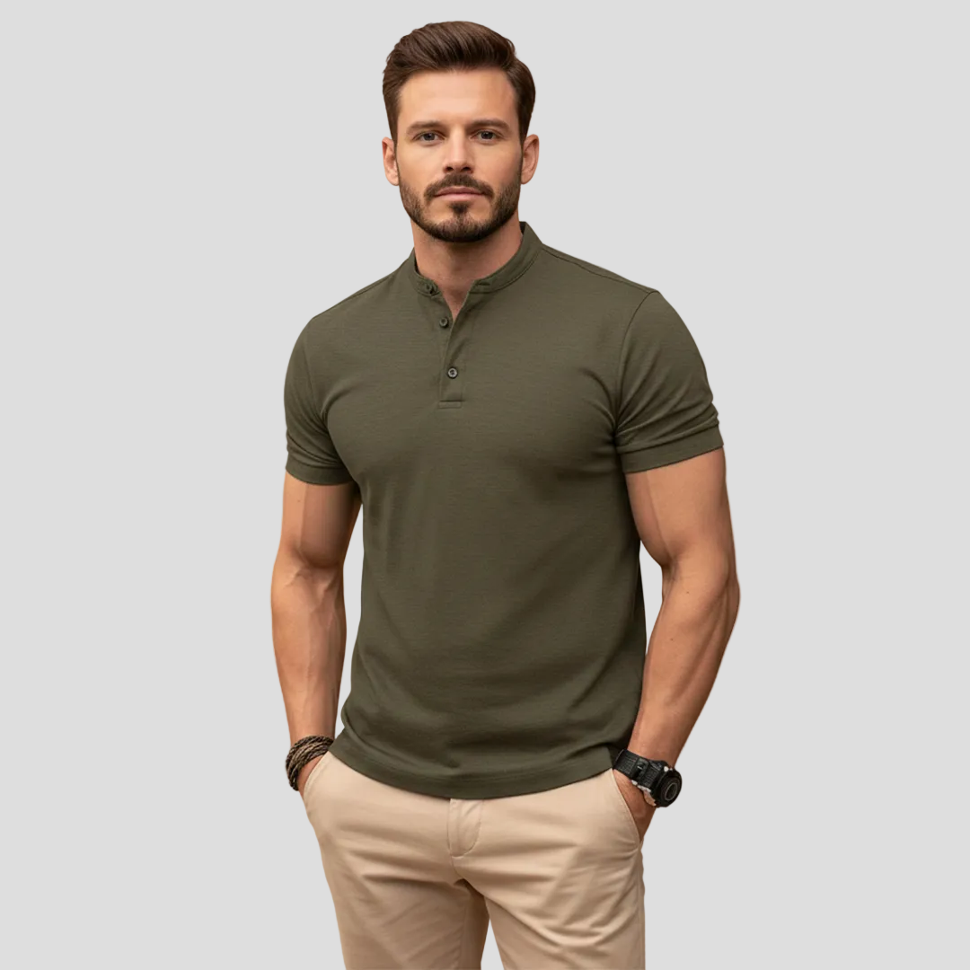 Men's Classic Henley Polo