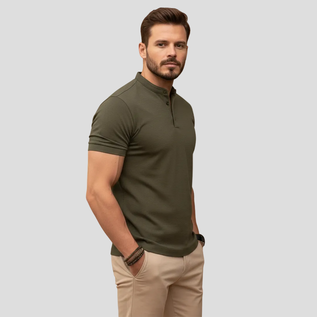 Men's Classic Henley Polo