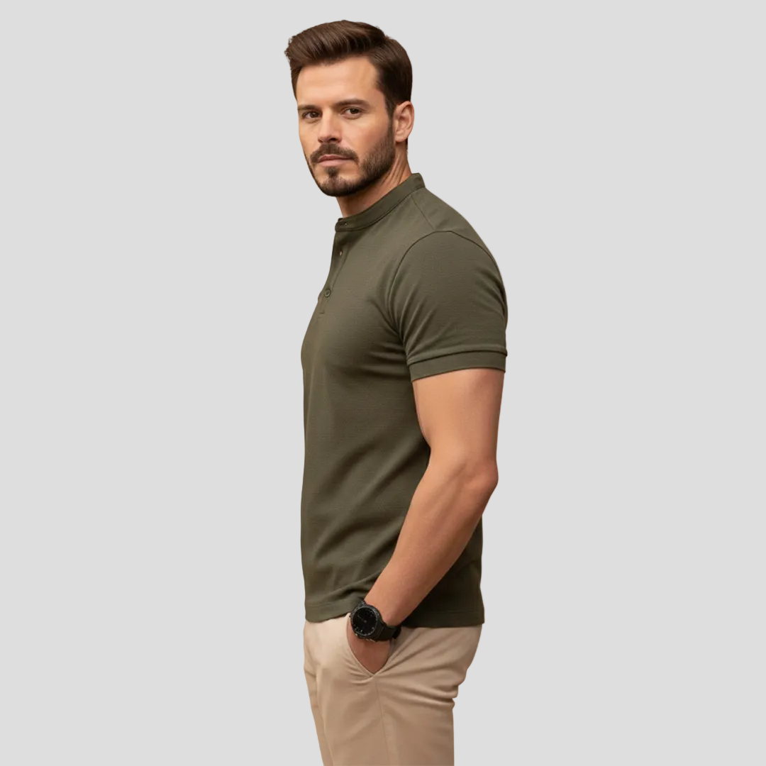 Men's Classic Henley Polo