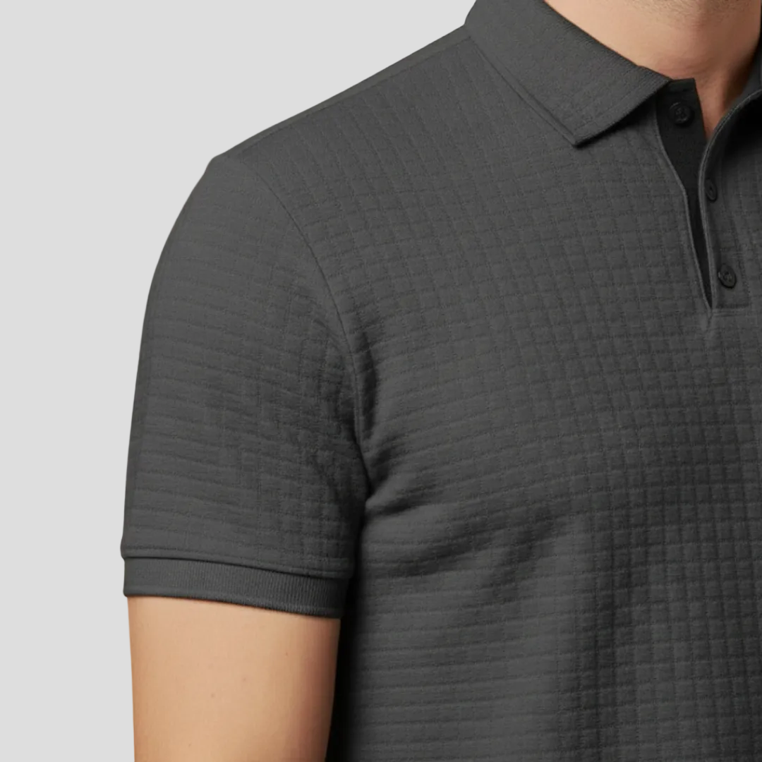 Men's Elegant Checkered Polo Top