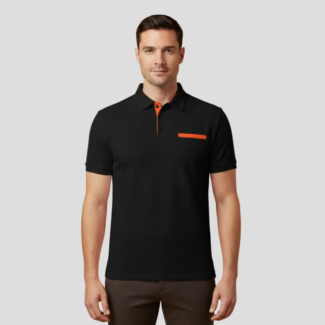 Men's Elegant Checkered Polo Top