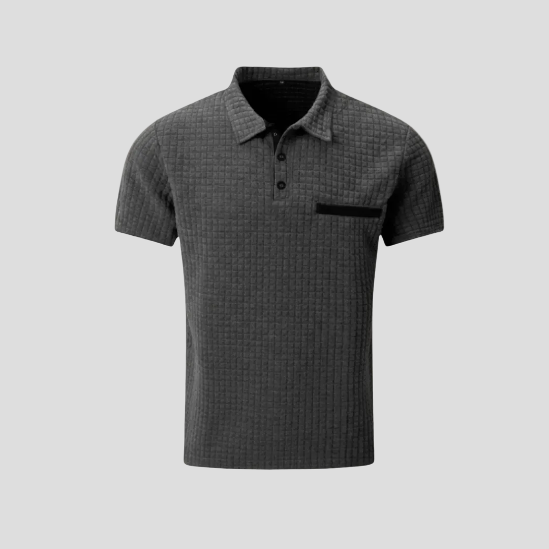 Men's Elegant Checkered Polo Top