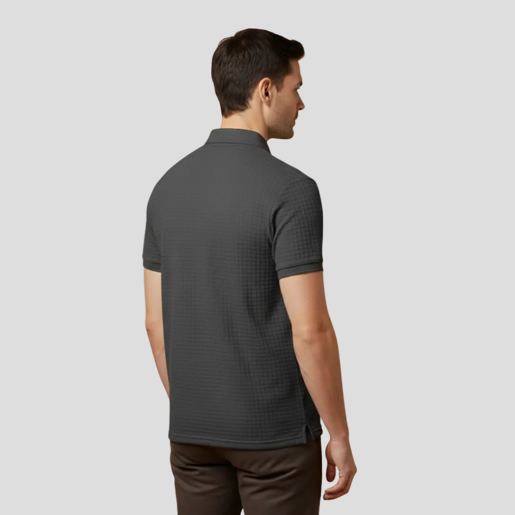 Men's Elegant Checkered Polo Top