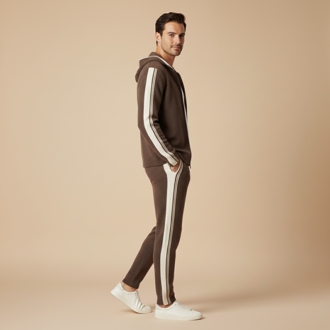 Men's Casual Tracksuit Relaxed Fit Long Sleeve Zip-Up Sporty Everyday