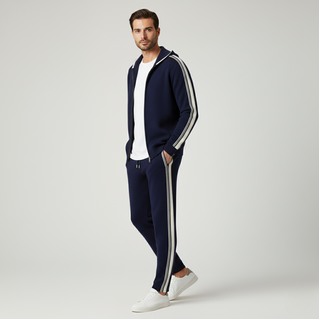Men's Casual Tracksuit Relaxed Fit Long Sleeve Zip-Up Sporty Everyday
