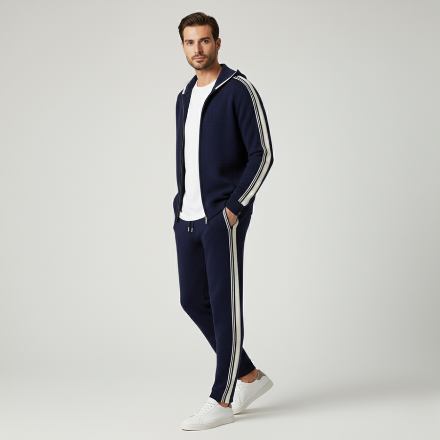 Men's Casual Tracksuit Relaxed Fit Long Sleeve Zip-Up Sporty Everyday