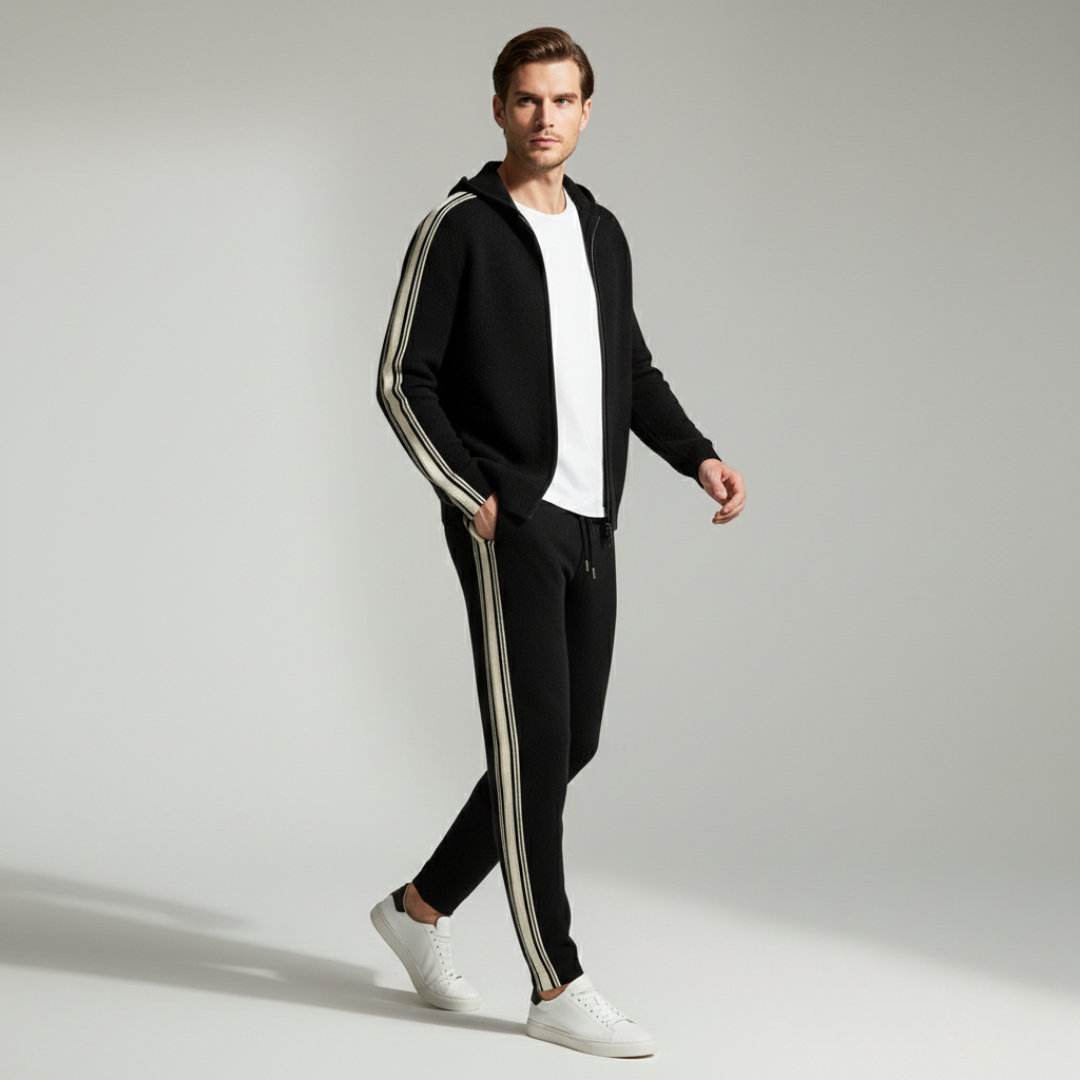 Men's Casual Tracksuit Relaxed Fit Long Sleeve Zip-Up Sporty Everyday
