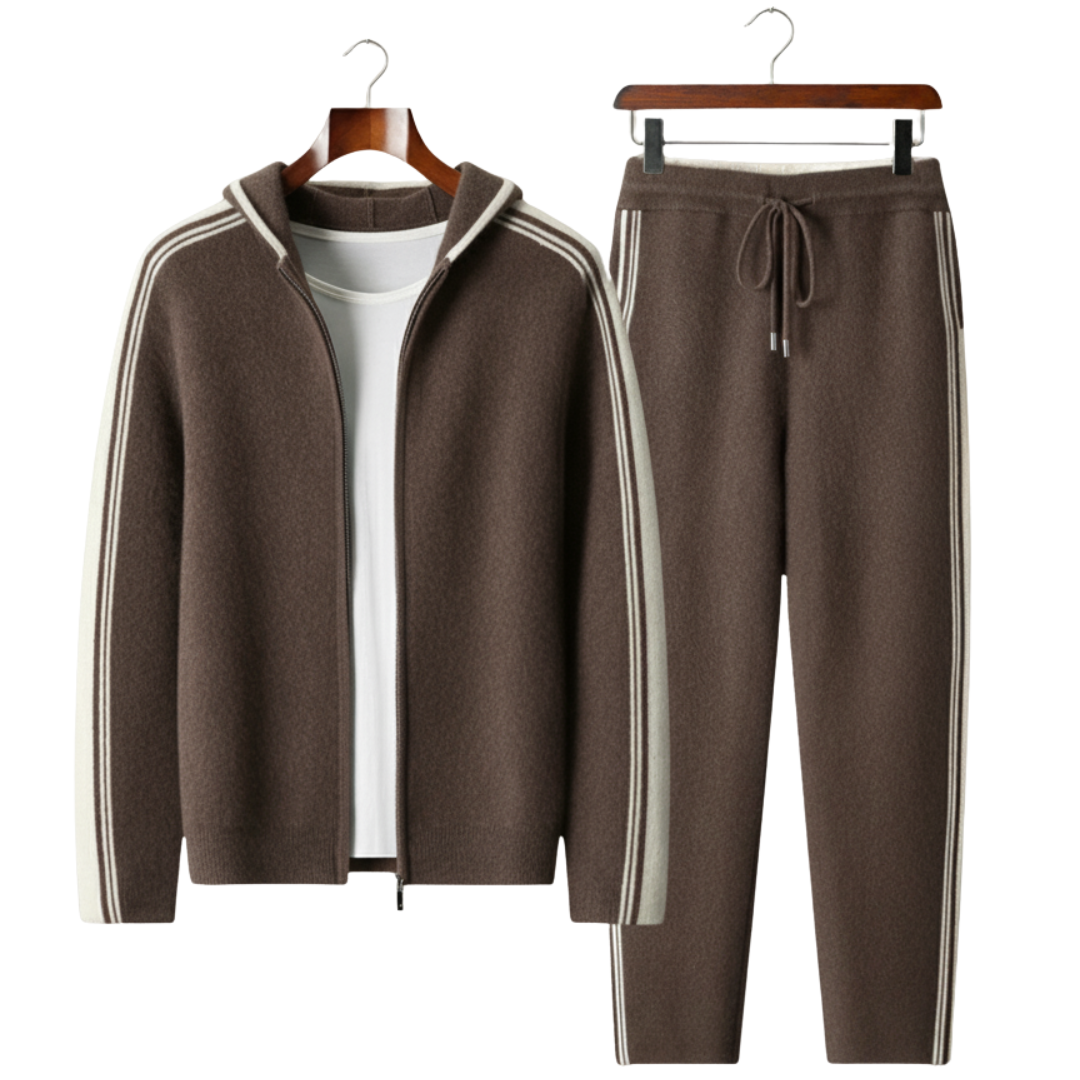 Men's Casual Tracksuit Relaxed Fit Long Sleeve Zip-Up Sporty Everyday
