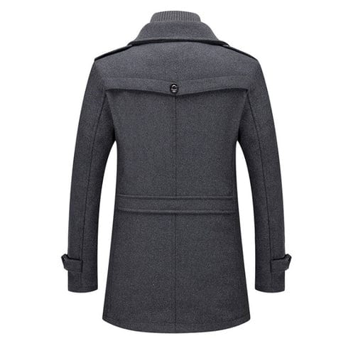 Men's Padded Winter Coat Layered Collar Front Zip Casual Outdoor