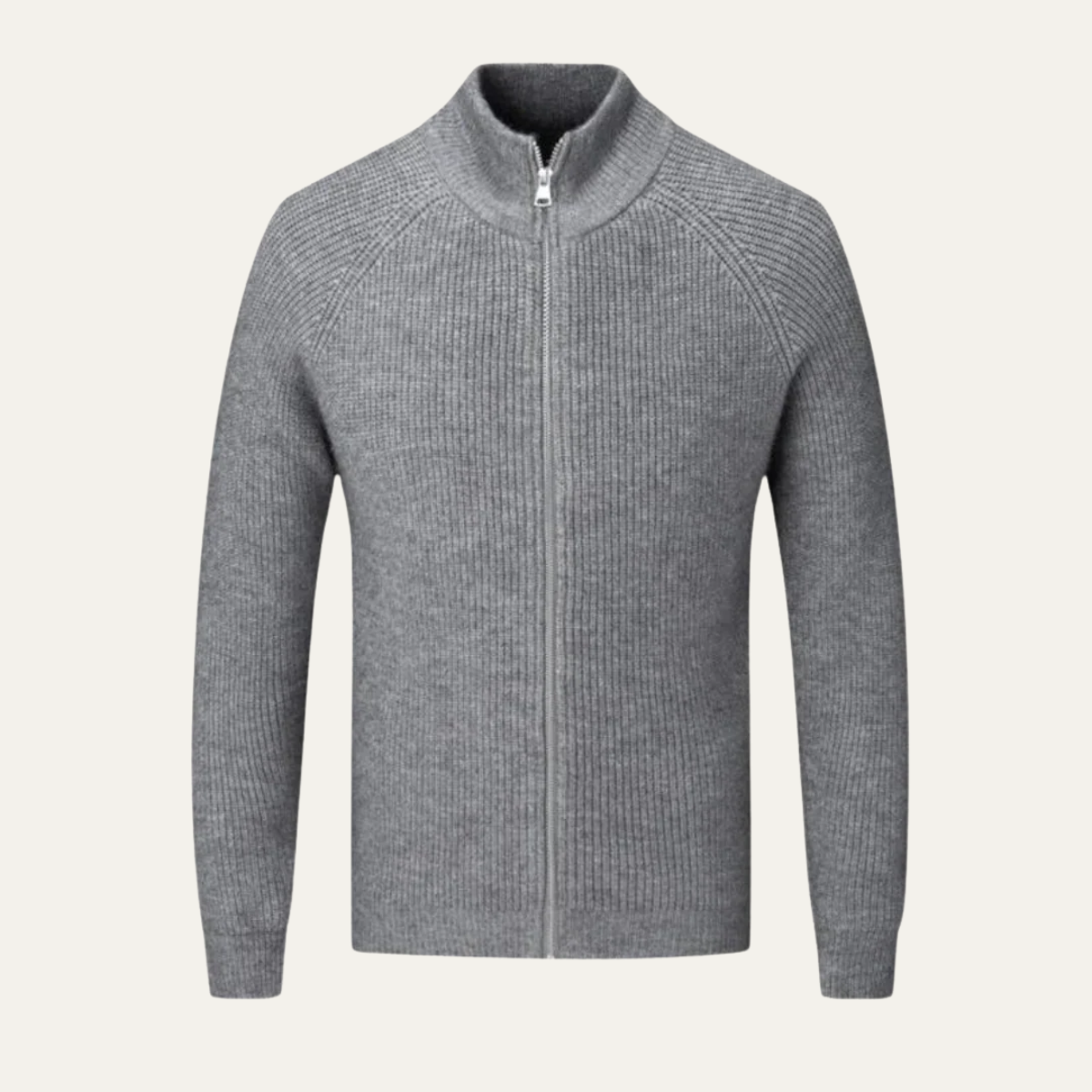 Men's Stylish Merino Wool Cardigan | Zip-Up