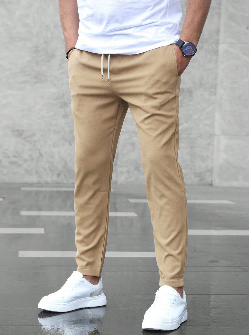 Men's Tailored Trousers Slim Fit Classic Style Versatile Everyday Wear
