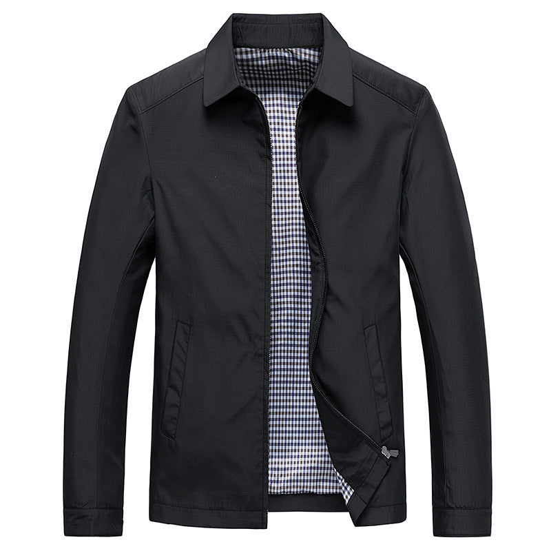 Men’s Stylish Windproof Harrington Jacket | Checked Lining