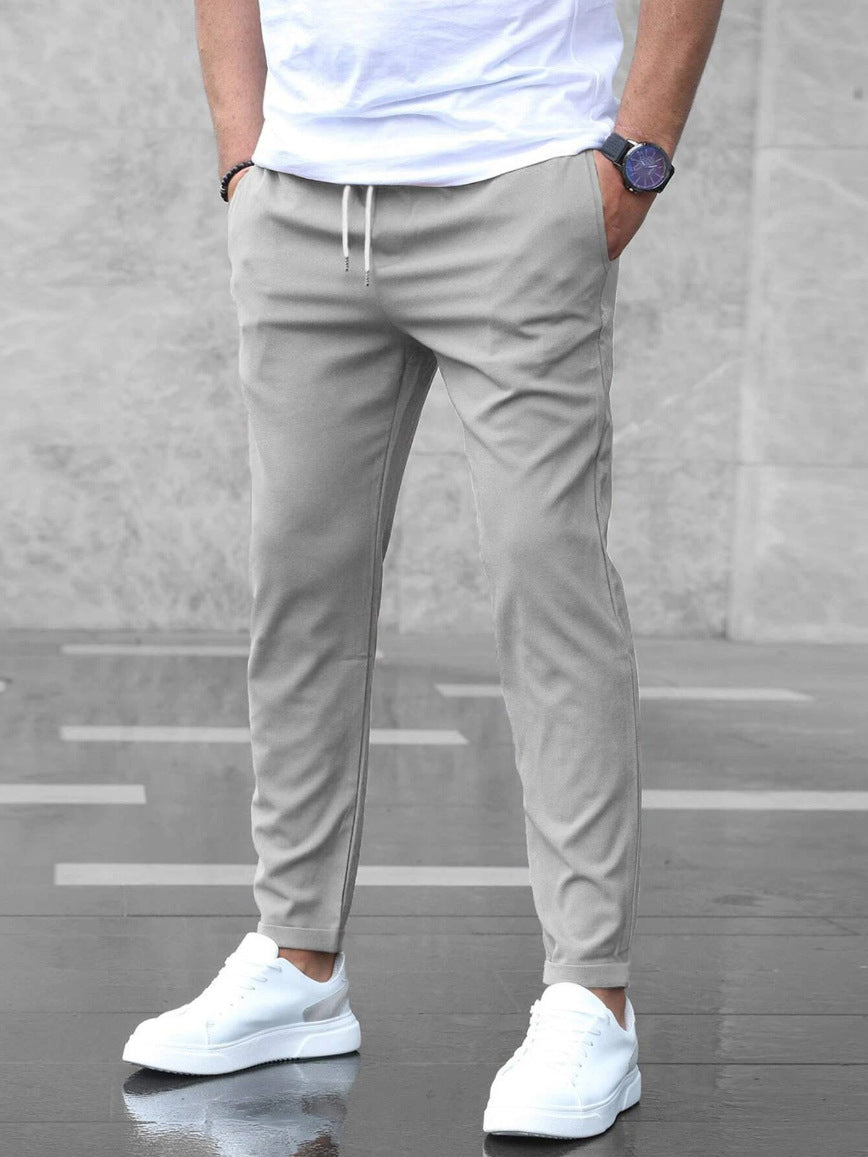 Men's Tailored Trousers Slim Fit Classic Style Versatile Everyday Wear