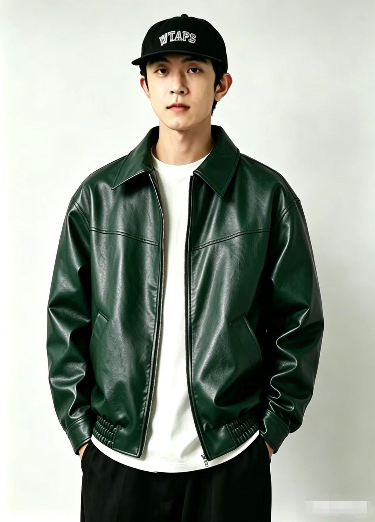Men's Casual Motorcycle Jacket Slim Fit Zip Closure Biker Style Everyday