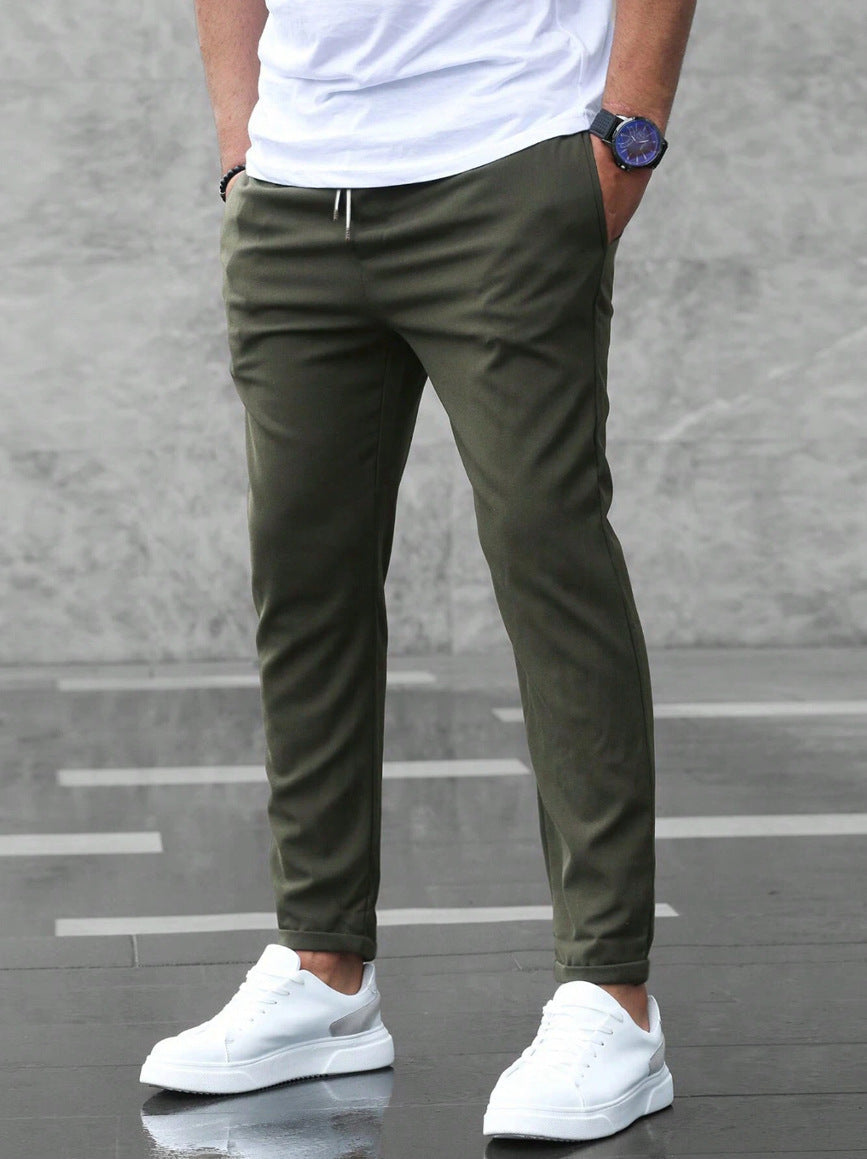 Men's Tailored Trousers Slim Fit Classic Style Versatile Everyday Wear